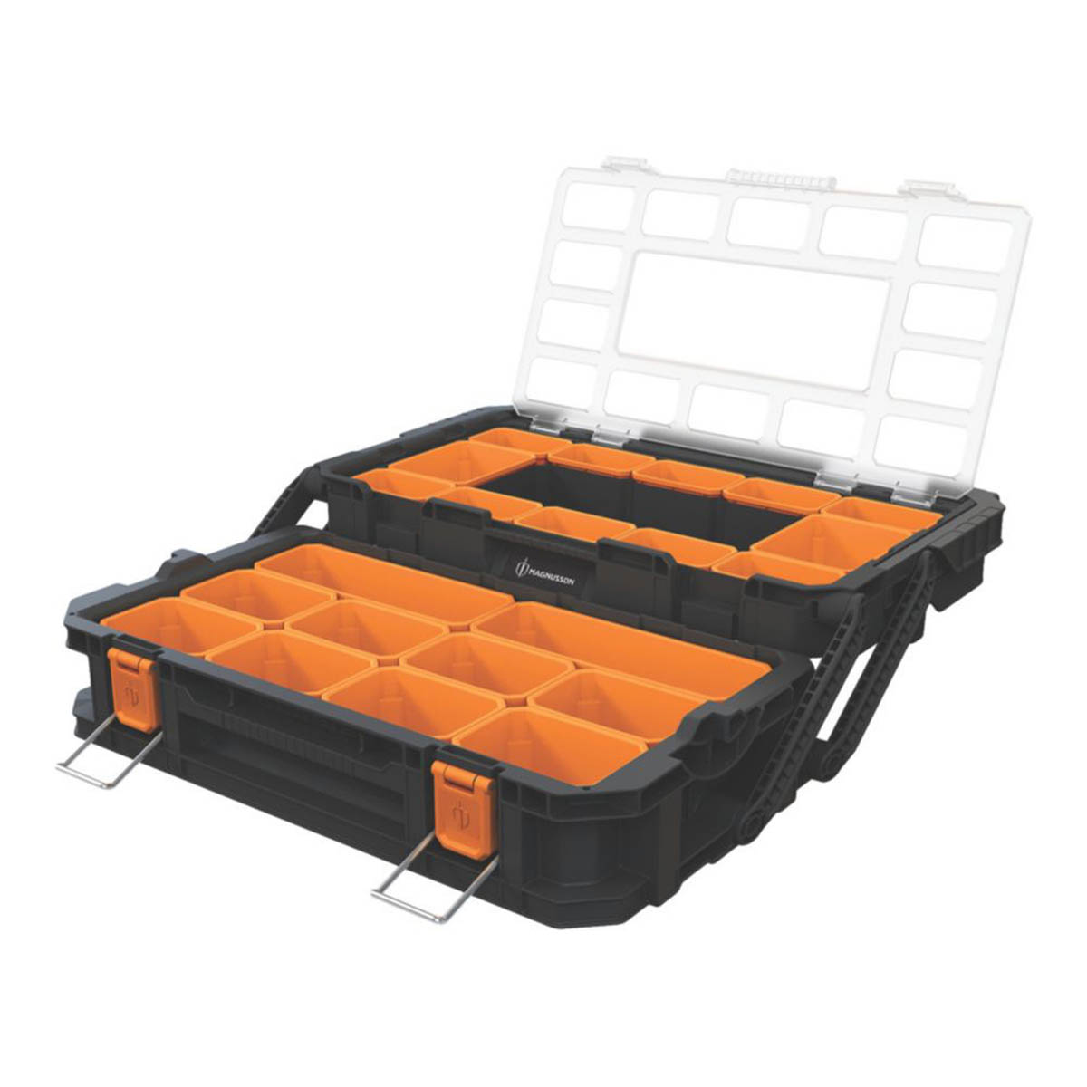Magnusson Cantilever Organiser Tool Storage Box Carry Handles 22.24" x 12.48" - Image 2