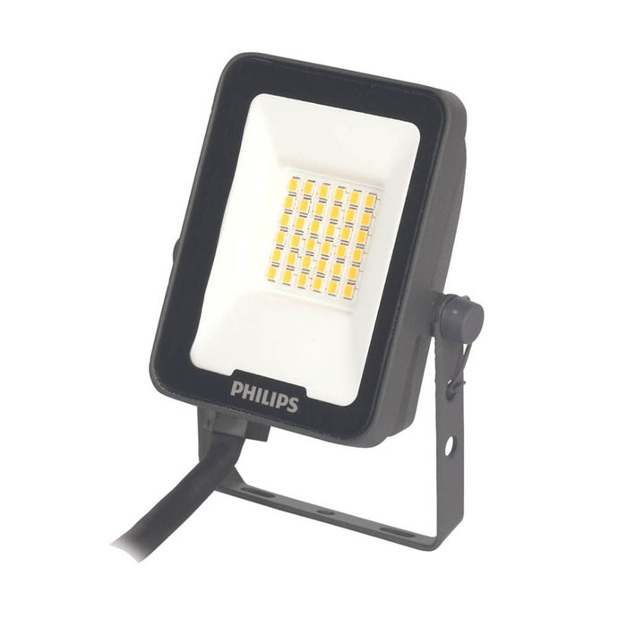 Philips LED Floodlight Black Cool White 1100lm Outdoor Security Garden Lamp 10W - Image 1