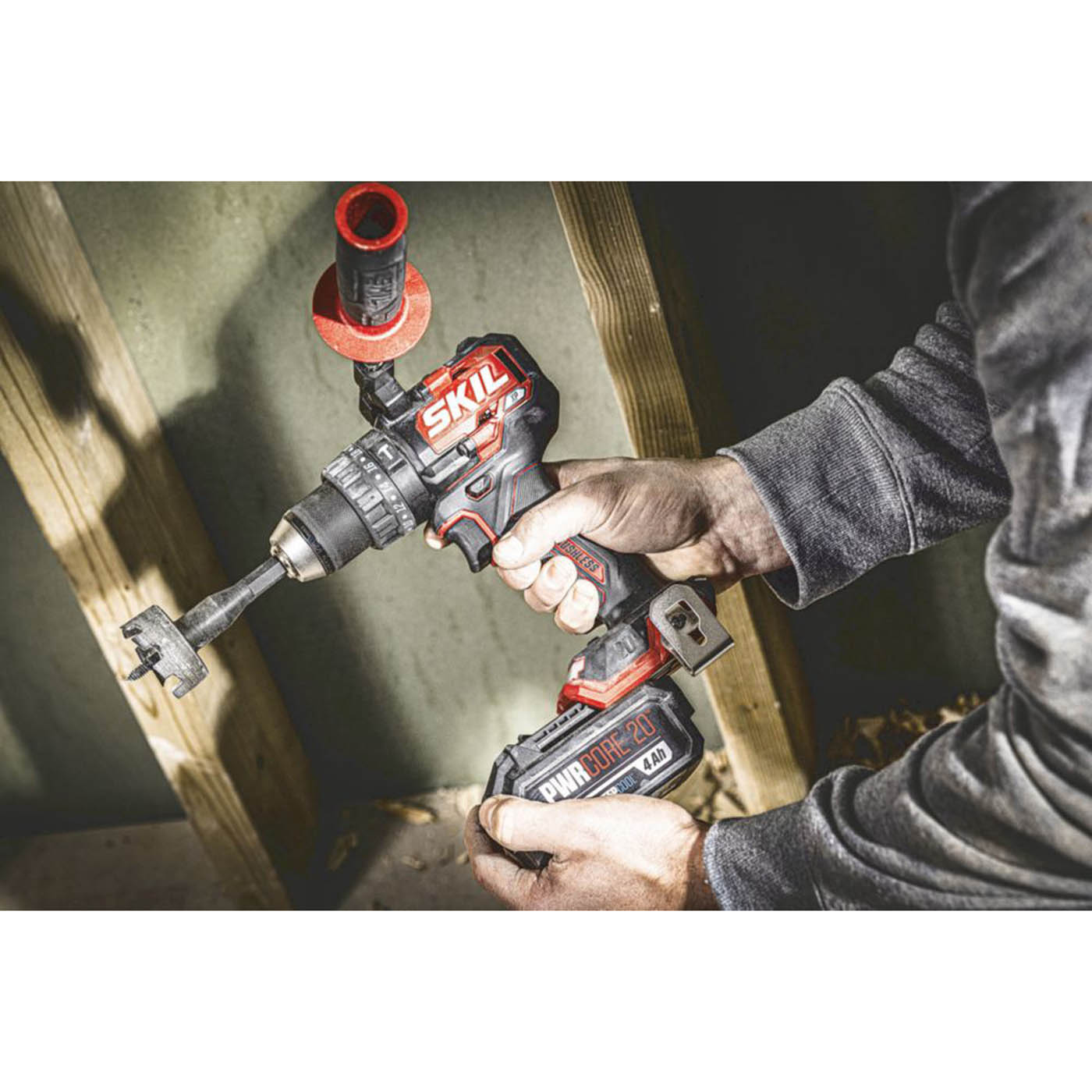 Skil Hammer Drill CD1U3085HB Cordless LED Light 20V 2 x 4.0Ah Li-Ion PWRCORE 20 - Image 5