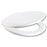 Toilet Seat D Shape White Statite Hinges Modern Heavy Duty Secure And Stable Fit - Image 1