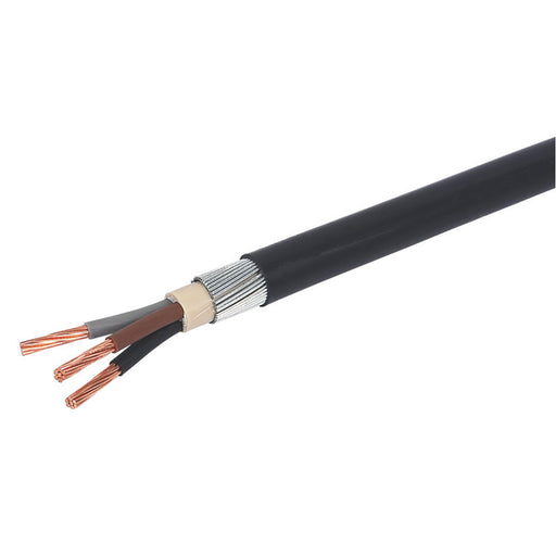 Prysmian Cable LV Armoured 7 Strands 3-Core 16mm² x 25m Black Indoor Outdoor - Image 1