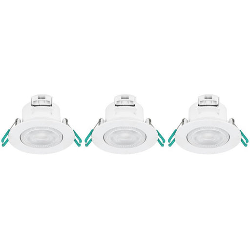 Sylvania Recessed Spotlight Integrated LED Warm White Round White 4.8W 3 Pack - Image 1