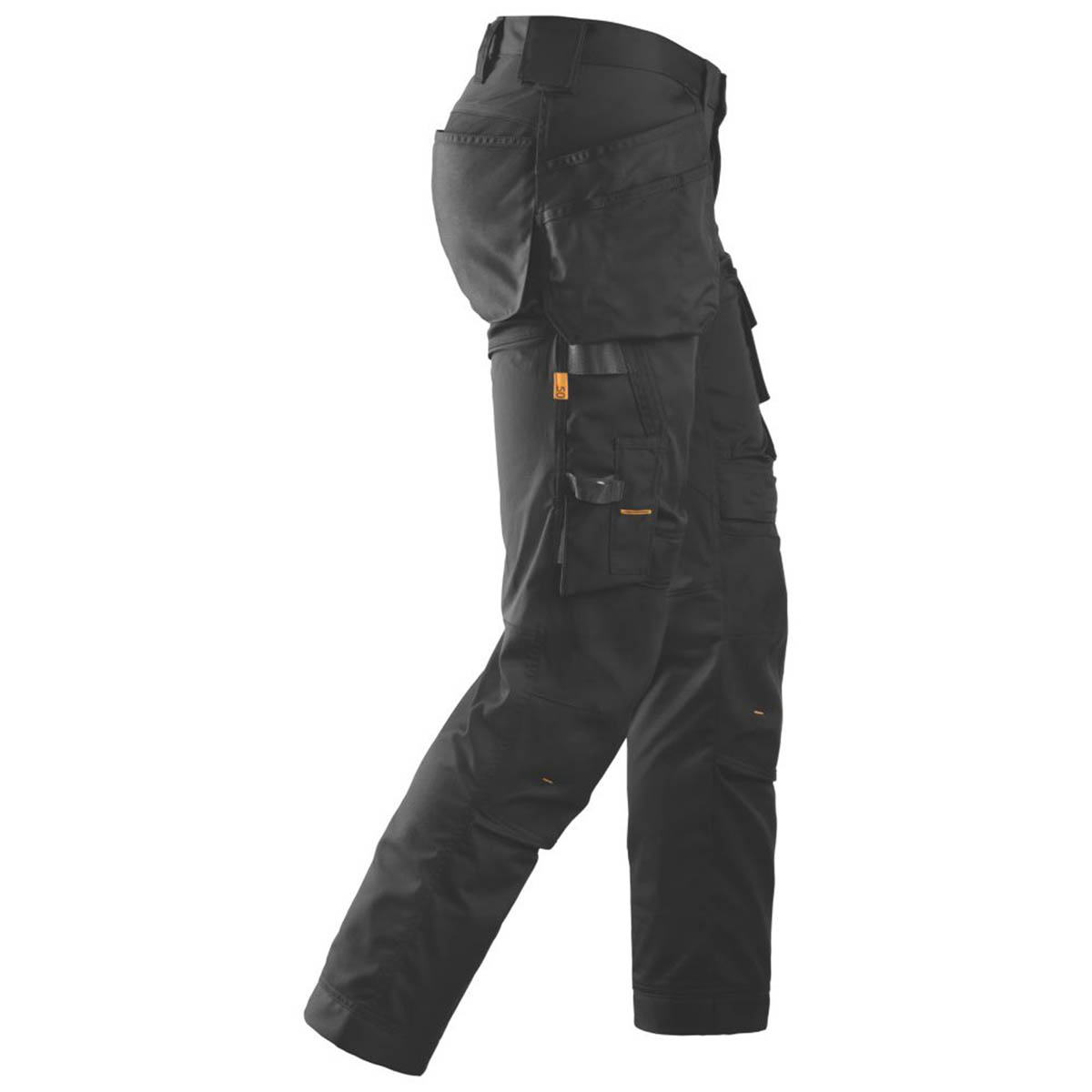 Snickers Mens Work Trousers Stretch Black Slim Fit Holster Pockets 36" W 30" L - Image 4