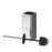 Bathroom Toilet Brush Holder Rubber Bristles Steel Brushed Chrome Square - Image 2