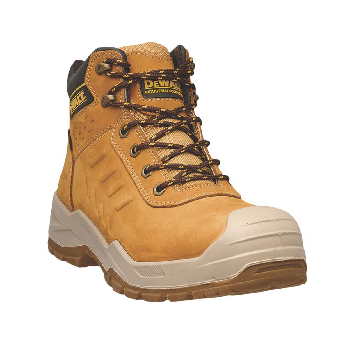 DeWalt Safety Boots Mens Standard Fit Wheat Leather Waterproof Steel Toe Size 11 - Image 1