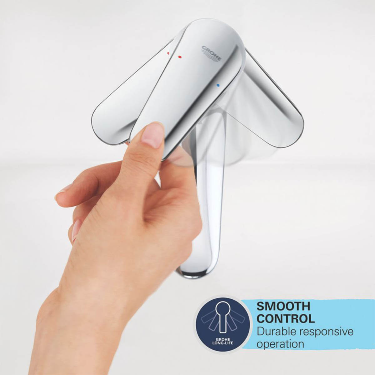 Grohe Bathroom Basin Tap Mono Mixer Chrome 147mm Single Lever Contemporary - Image 4