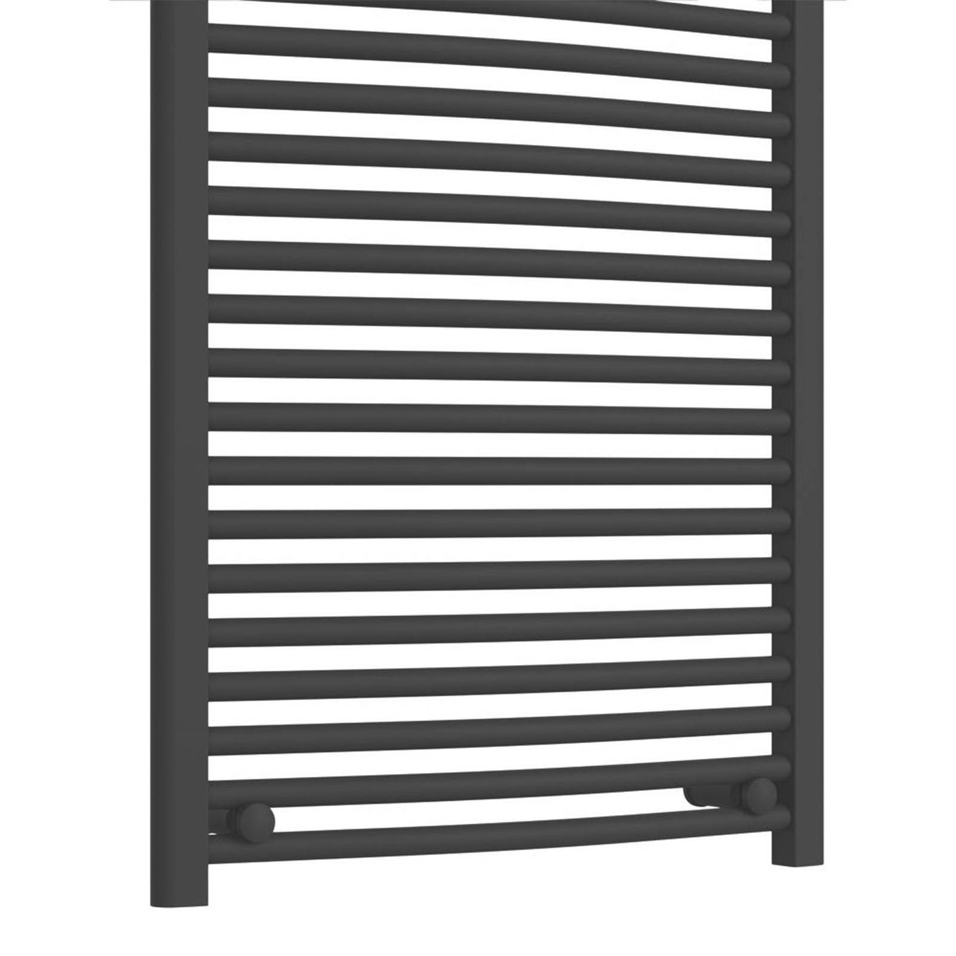 Flomasta 1800mm x 600mm 2890BTU Black Curved  Towel Radiator - Image 4