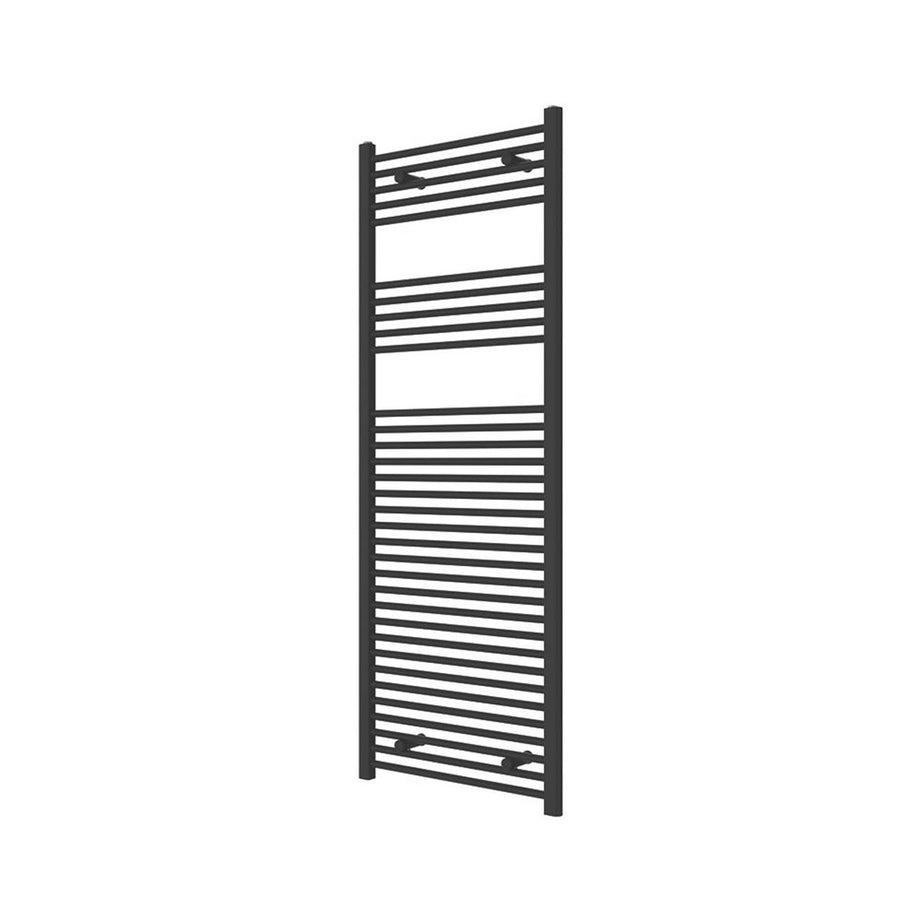 Flomasta Towel Rail Radiator Black Flat Bathroom Warmer 816W (H)160x(W)60cm - Image 1