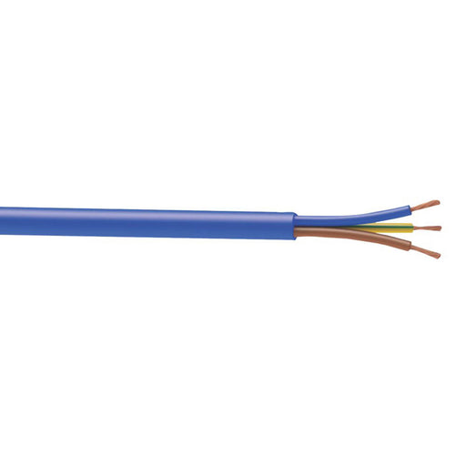 Electrical Cable 3-Core PVC Sheated 3183YAG Blue 1.5mm² Flexible 50m Drum - Image 1