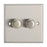 Contactum Dimmer Switch 2 Gang 2 Way Brushed Steel Raised Slim Contemporary - Image 2