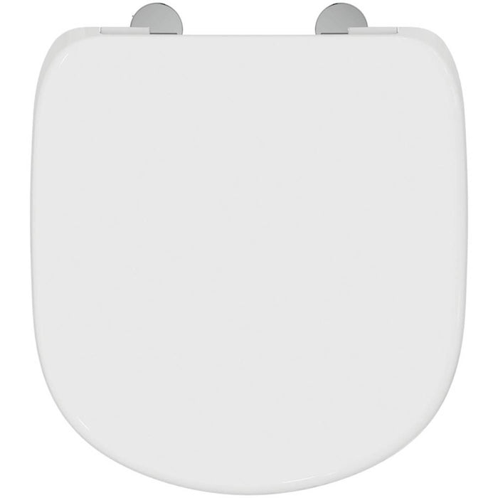 Toilet Seat And Cover White Standard Closing Duraplast Top Fix Heavy Duty WC - Image 5