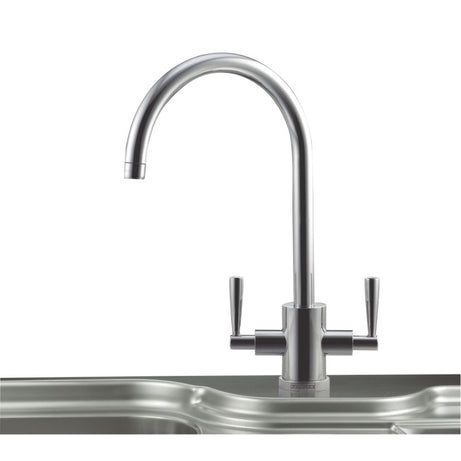 Franke Kitchen Tap Mono Mixer Olympus Chrome Dual Lever Control - Image 2