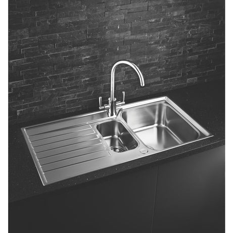 Franke Kitchen Tap Mono Mixer Olympus Chrome Dual Lever Control - Image 4
