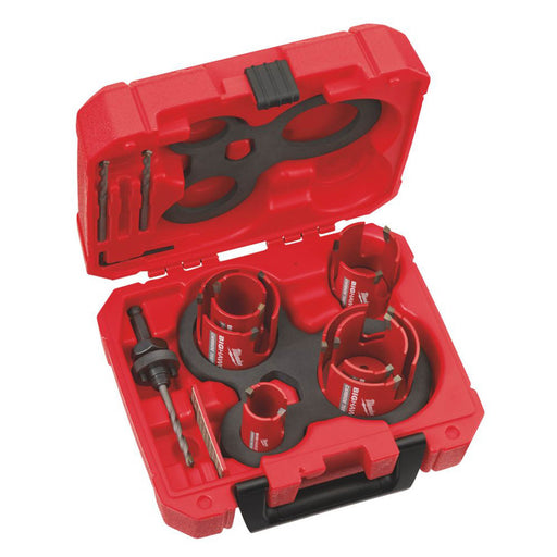 Milwaukee Holesaw Set Of 10 Multi-Material For Bricks Plastic MDF Softwoods - Image 1