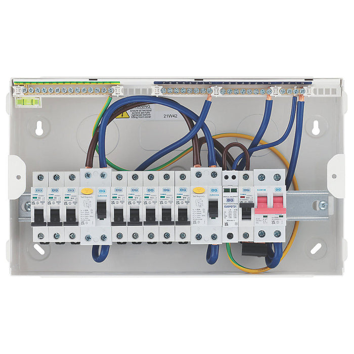 British General Consumer Unit Fuse Box 8 Way Populated Dual RCD With SPD 63A - Image 4