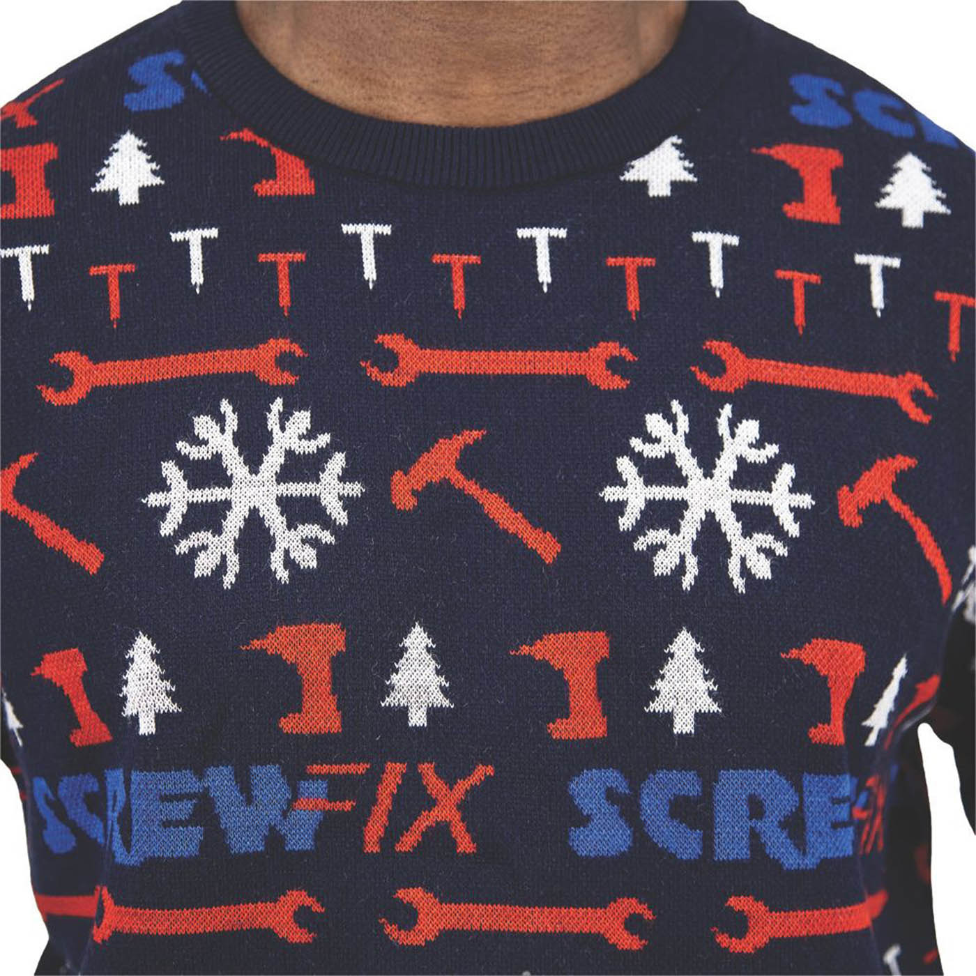 Site Christmas Work Jumper Mens Blue Pullover Sweatshirt Medium 42in Chest - Image 2