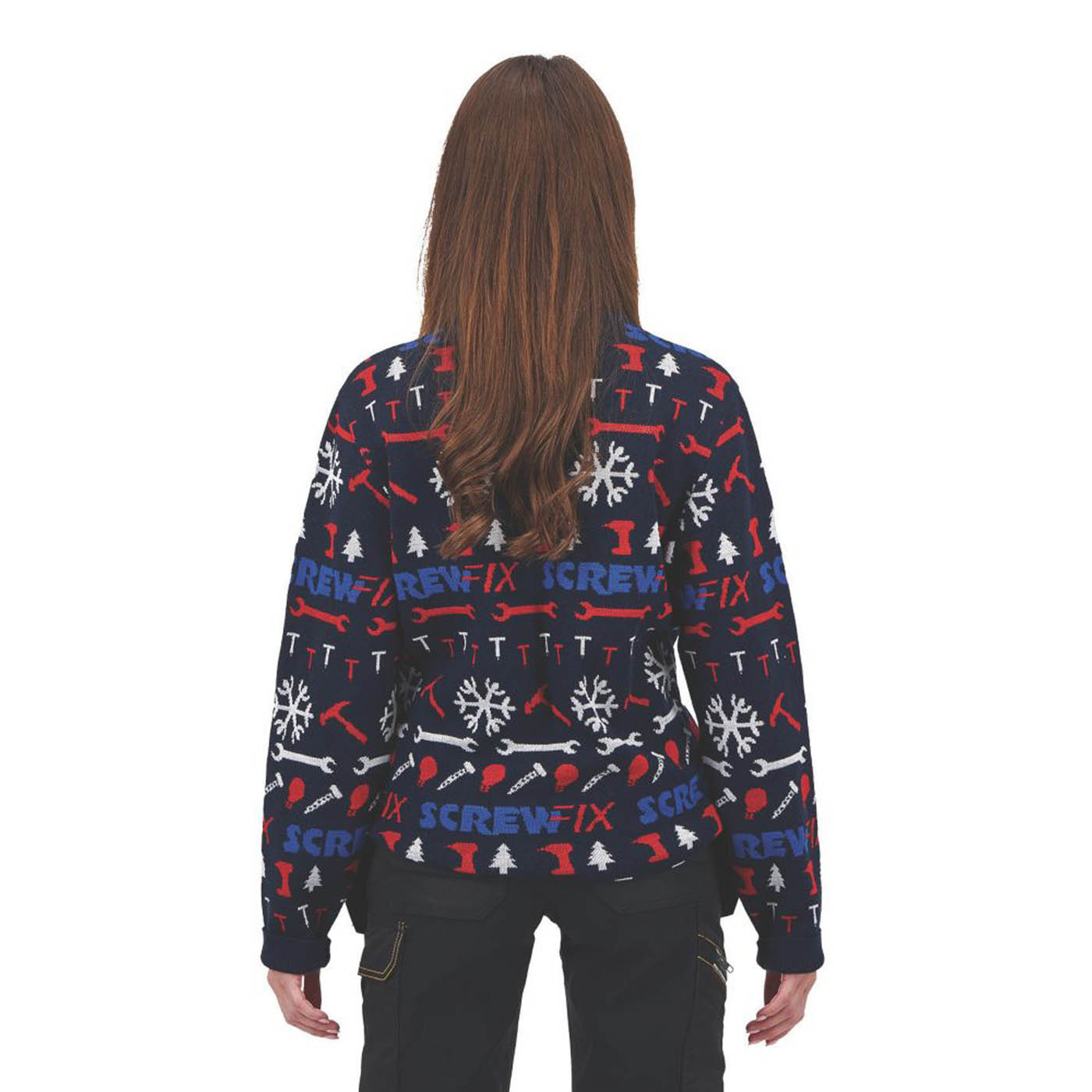 Site Christmas Work Jumper Mens Blue Pullover Sweatshirt Medium 42in Chest - Image 6