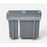 Pull-Out Kitchen Waste Bin Double Soft Close Anthracite Handles For Base 26Ltr - Image 2