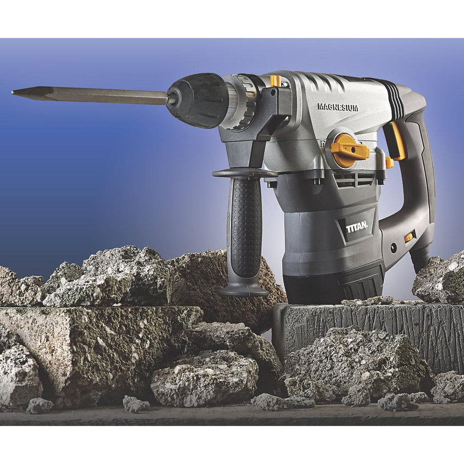 Titan SDS Plus Drill Electric TTB278SDS 6.3Kg 9 Piece Accessories 1500W 230-240V - Image 5