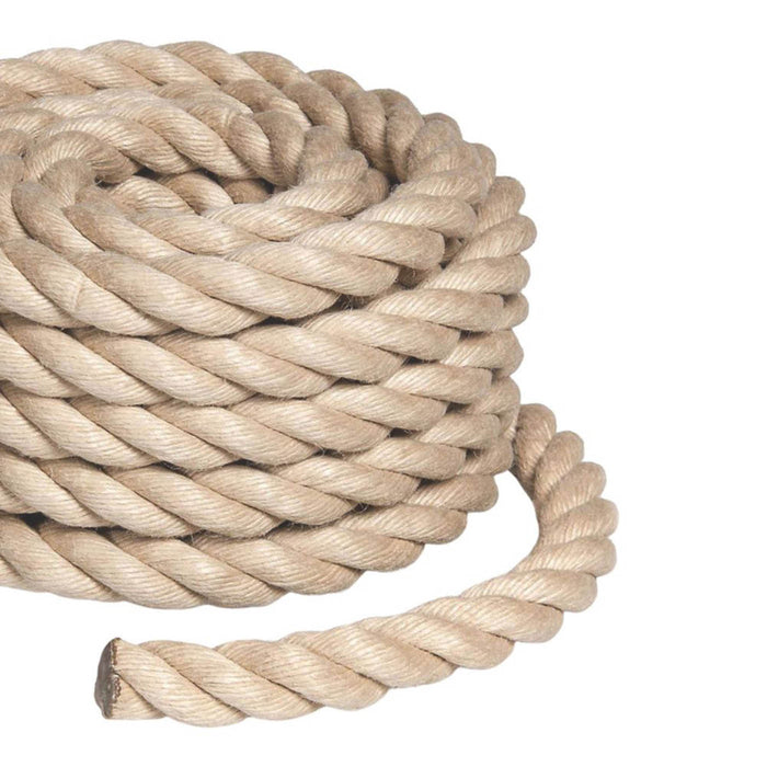 Rope Beige Twisted Polyhemp Abrasion-Resistant Durable Heavy Duty 32mm x 10m - Image 2