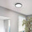 LED Ceiling Light Bathroom Round Surface Mount Minimalist Modern Black 2400lm - Image 4