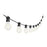 LED Festoon Sting Lights Black Outdoor Warm White 26lm Solar Powered Garden 6.1m - Image 1