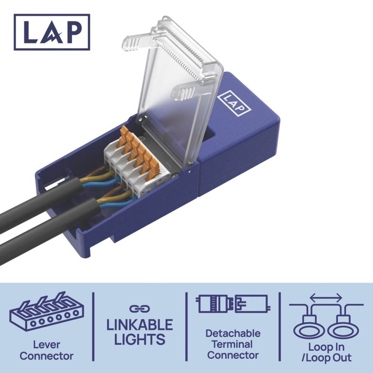 LAP LED Downlights Fixed Fire Rated Polished Chrome Variable White 5.5W 10 Pack - Image 5