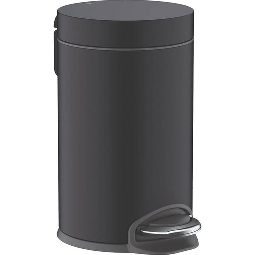 Bathroom Pedal Bin Toilet Rubbish Waste Matt Black Soft-close Modern Compact 3L - Image 1