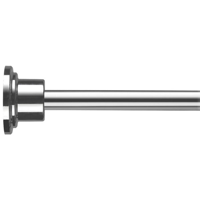 Shower Rod Curtain Rail Telescopic Round Telescopic Aluminium Chrome 1170mm - Image 1