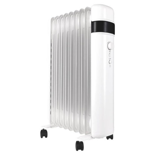 Oil Filled Radiator Electric Smart Portable Heater White Freestanding 2000W - Image 1