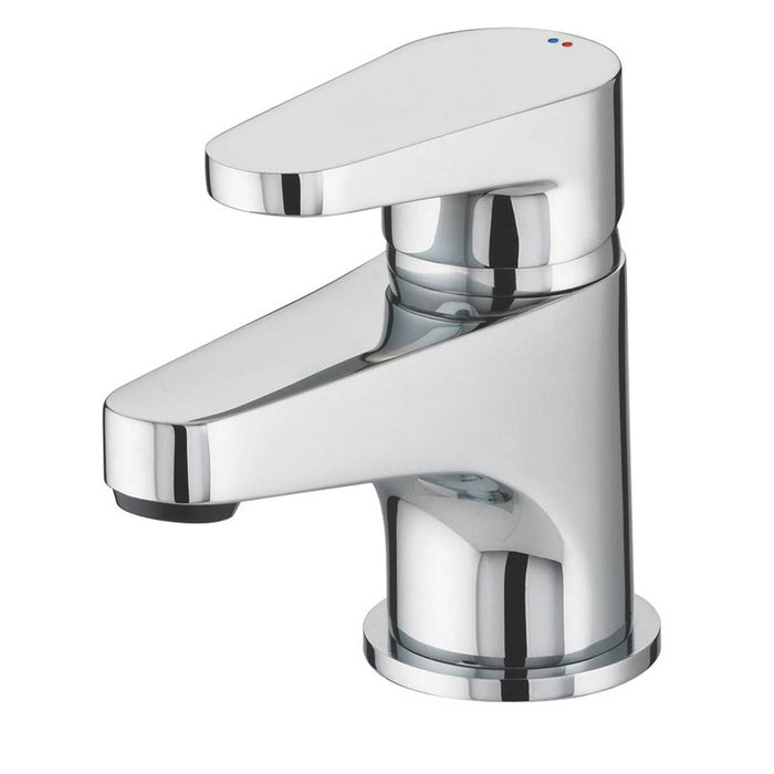 Bathroom Tap Basin Mono Mixer With Clicker Waste Chrome Plated Brass Modern - Image 1