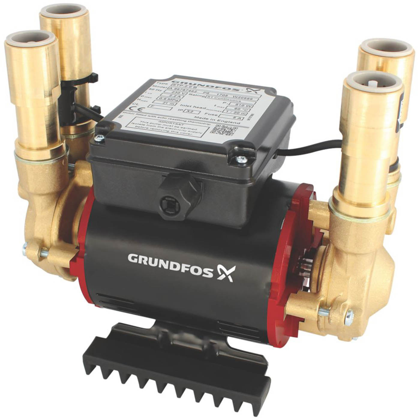 Grundfos Twin Shower Pump 96787466 Positive Head Regenerative Low Noise 3.0bar - Image 1