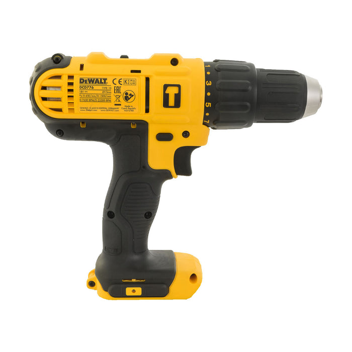 DeWalt Combi Drill Driver Cordless DCD776 Keyless Chuck 18V 42Nm Body Only - Image 3