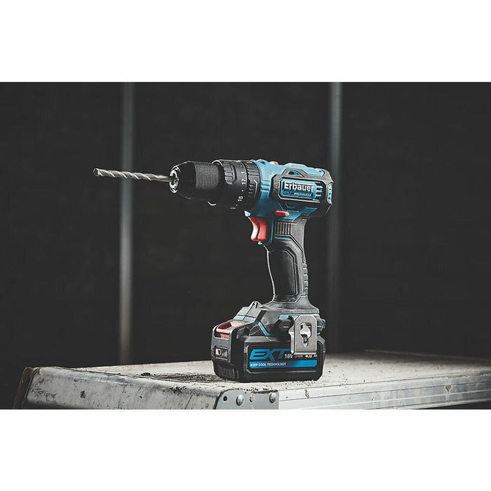 Erbauer Combi Drill Cordless ECD18Li2 Li-Ion 4.0Ah 2 Speed ABS 18V Body Only - Image 3