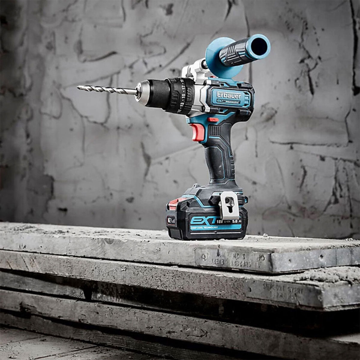 Erbauer Combi Drill Cordless 18V Li-Ion ECDT18-Li-2 Brushless Compact Body Only - Image 5