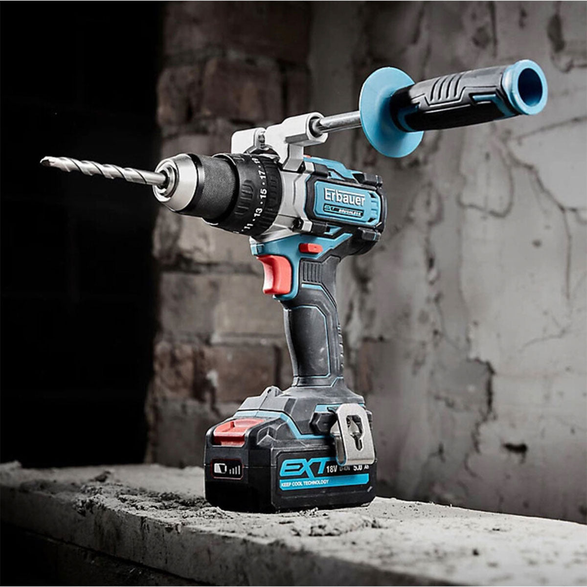 Erbauer Combi Drill Cordless 18V Li-Ion ECDT18-Li-2 Brushless Compact Body Only - Image 6