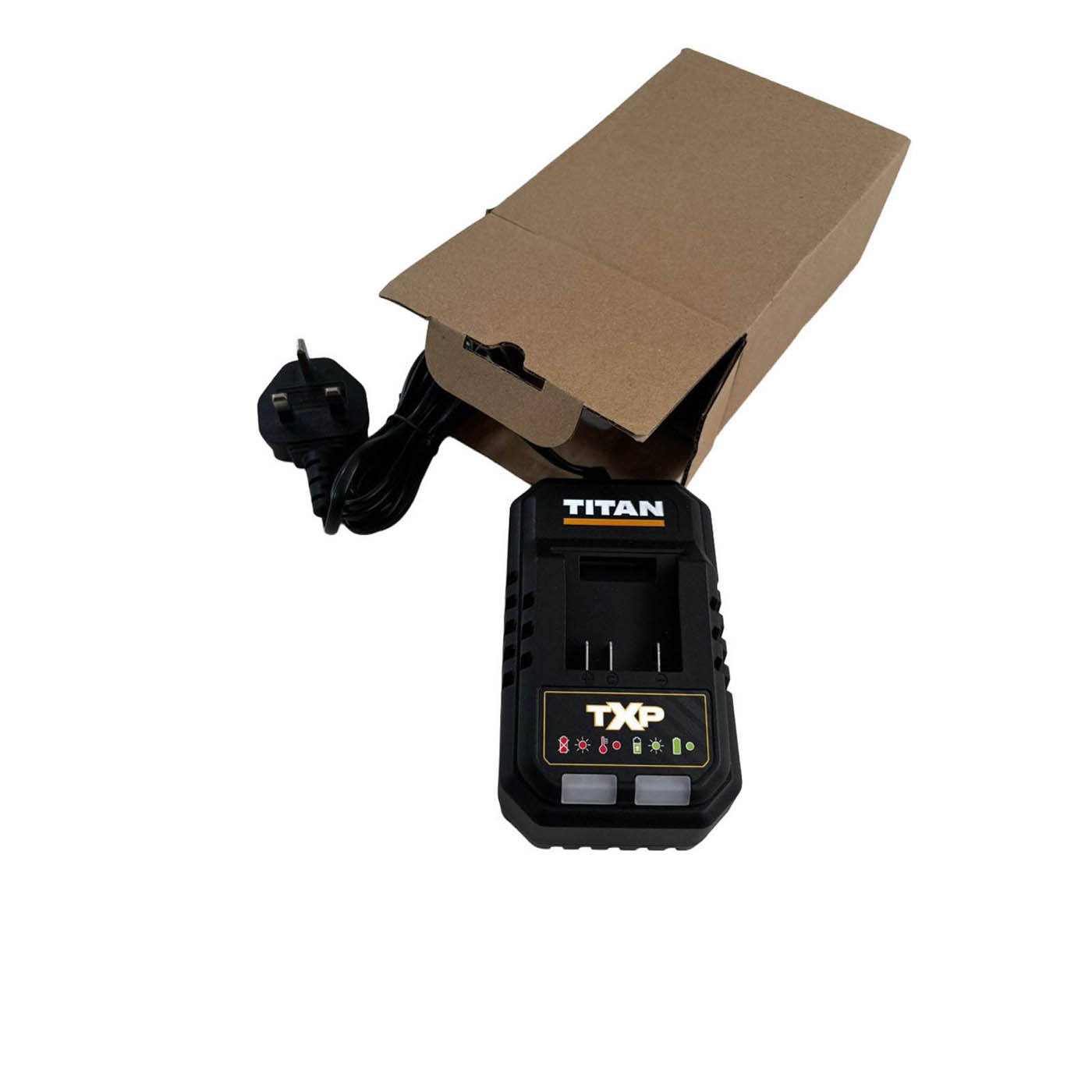 Titan Battery Charger TXP 18V 2.4A TTB1472CHR Li-Ion Compact LED Indicator - Image 1