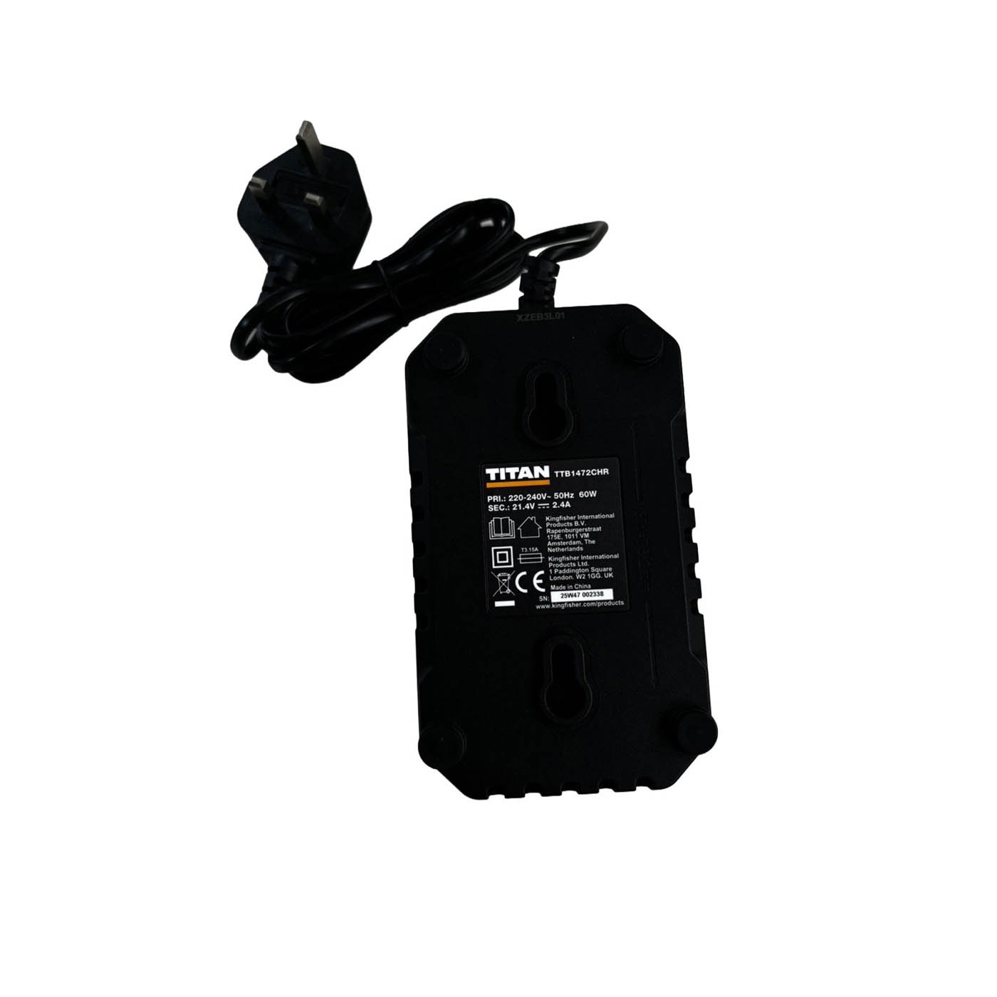 Titan Battery Charger TXP 18V 2.4A TTB1472CHR Li-Ion Compact LED Indicator - Image 2