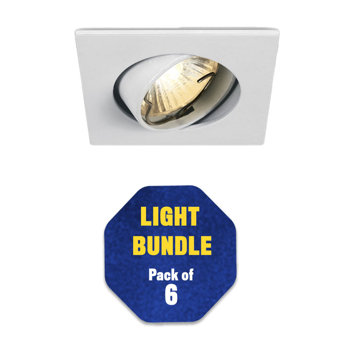 Recessed Ceiling Lights Spot Light Downlights Tilt White 50W Pack of 6 Or 10 - Image 1
